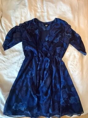 Navy Blue Floral Ted Baker Dress